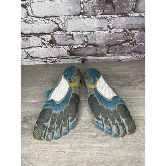 VIBRAM FiveFingers Gray Blue Textile Barefoot Running Shoes Women’s 38EU/7.5M US - Picture 10 of 16
